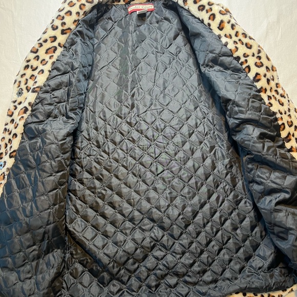 Leopard Print Faux‎ Fur Coat Small - Picture 4 of 8